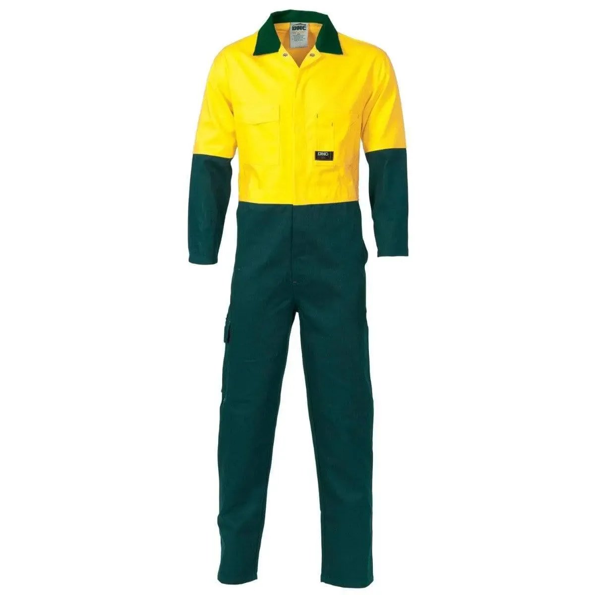 Dnc Workwear Hi-vis Two-tone Cotton Coverall - 3851